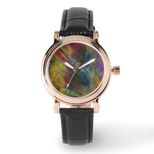 Versteinertes Holz vertikal Armbanduhr