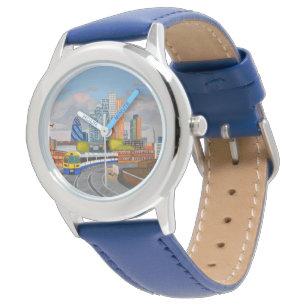 Verstellbare Lünette aus Edelstahl für Kinder, bla Armbanduhr