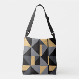 Verstellbare Tasche – Geometrie Schwarz Gold