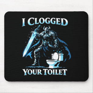 Verstopfte Toilette lustig Alpha Wolf Meme dumm Mousepad