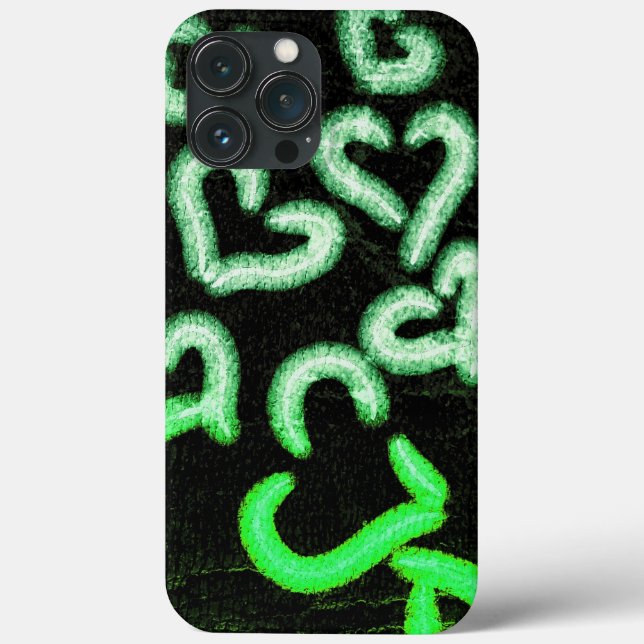 Verstörte Herzen grün Case-Mate iPhone Hülle (Rückseite)