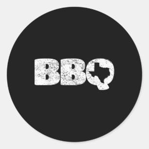 Verstörte Texas Tx Map Grillen Outfit Barbecue Ein Runder Aufkleber