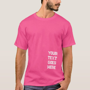 Verstörter Text Mens Moderne Vorlage Wow Pink T-Shirt