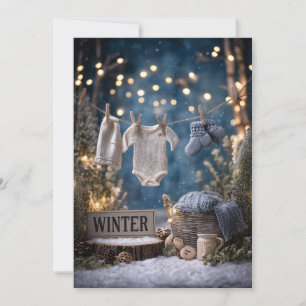 Verstreut im Schnee   Gemütlicher Winter Einladung