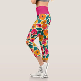 Verstreute Blumenliebe Capri Leggings