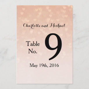 Verstreute Herzen Staubige Rose Ombre Einladung