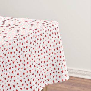 Verstreute Rote Herzen Tischdecke