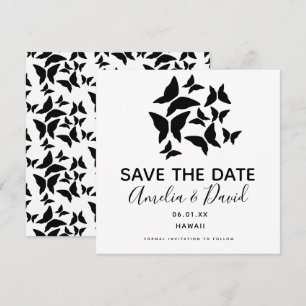 Verstreute schwarze Schmetterlinge - Save-the-Date