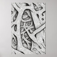 Verstricktes Bio Mesh: Eine glänzende Abstraktion