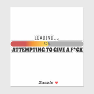 Versuch, einen, aufkleber