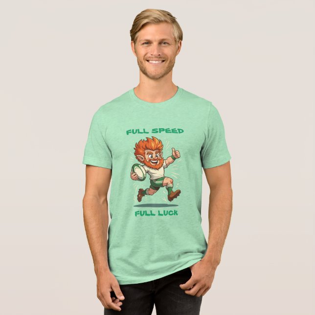 Versuch Linien St. Patricks Match Day Charge Tri-Blend Shirt (Vorderseite voll)