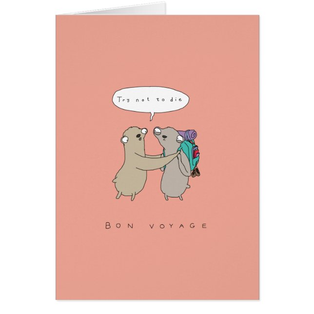 Versuch nicht die | lustige Reise-Karte (Vorne)