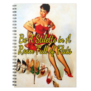 Versuche an Schuhen von Gil Elvgren aus den 50er J Notizblock