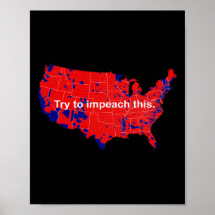 Versuchen Sie, diese 2016 Wahlkarte Trump zu Impea Poster