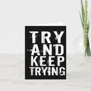 Versuchen Sie, ein inspirierendes Motivationsangeb Karte