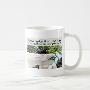 Versuchen Sie, es Slogan Cat Inspirational Fotogra Tasse