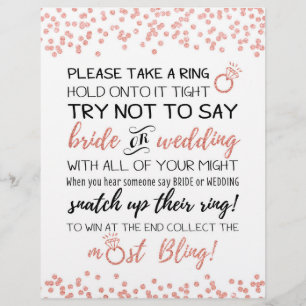 Versuchen Sie, kein Bridal-Spiel-Zeichen zu sagen