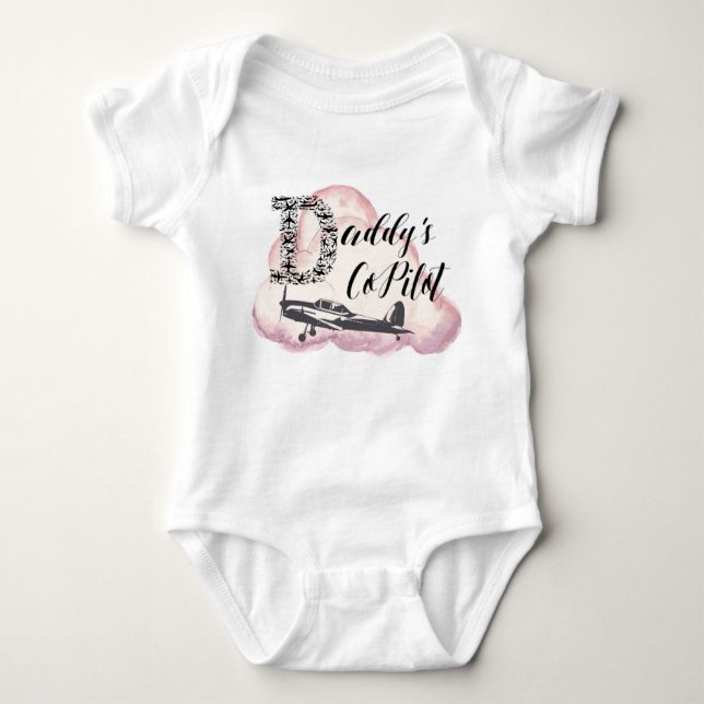 Versuchsbaby-Shirt, Luftfahrt-Baby-Shirt, Kopilot Baby Strampler (Vorderseite)