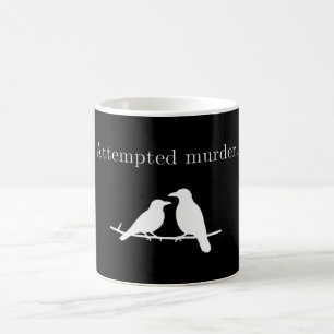 Versuchter Mord Krähe Pun Minimalistischer Dark Hu Kaffeetasse