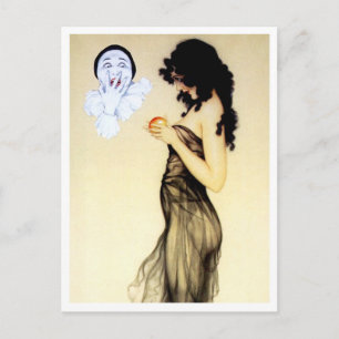 Versuchung - aus der Pierrot's Love Serie Postkarte