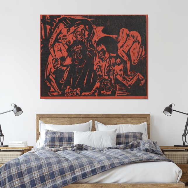Versuchung des heiligen Antonius Leinwanddruck (Insitu (Schlafzimmer))