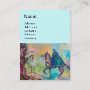 VERSUCHUNG DUNKELKNIGHT MONOGRAM Aquamarin Blau Visitenkarte