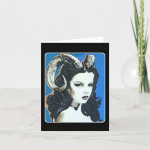 'Versuchung im Magick' Gemälde auf einem Leere Dankeskarte