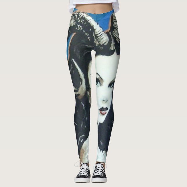'Versuchung im Magick' Gemälde auf einem Leggings (Vorderseite)