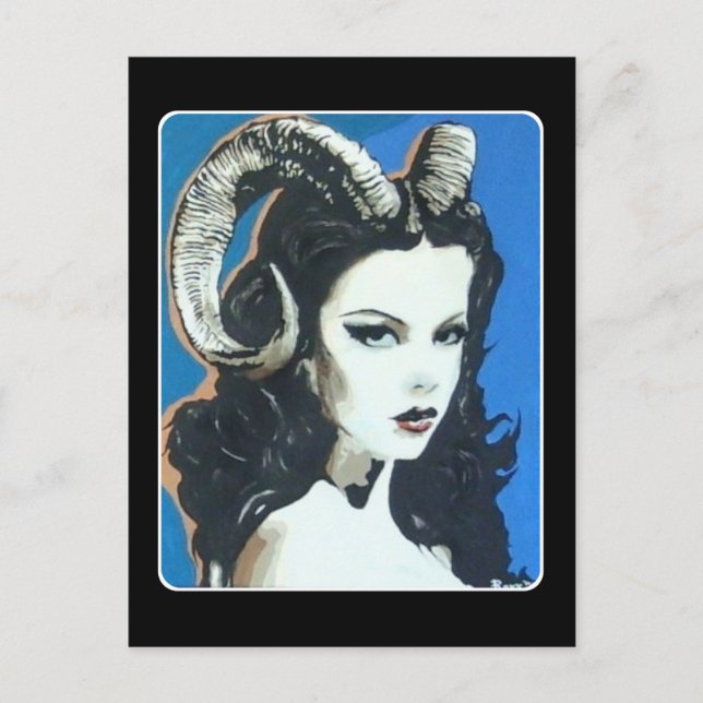 'Versuchung im Magick' Gemälde auf einem Postkarte (Vorderseite)