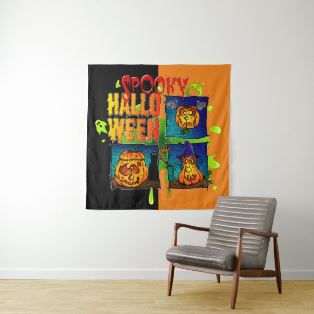 Versuchung Spooky Halloween Wandteppich (Beispiel)