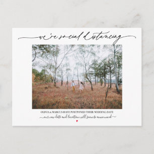 Vertagung der Hochzeit Postkarte