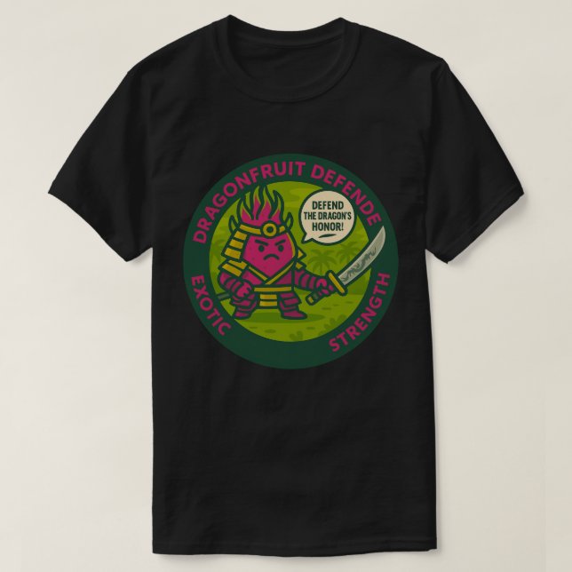 Verteidige Die Ehre Des Drachen Warrior Frucht  T-Shirt (Design vorne)