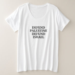 Verteidigen Palästina verteidigen Israel - Israel Große Größe T-Shirt
