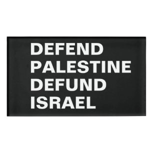 Verteidigen Palästina verteidigen Israel - Israel Namenschild