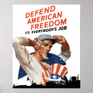 Verteidigen Sie amerikanische Freiheit -- Uncle Poster
