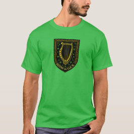Verteidigen Sie das Luck Irish Harp Shield Design T-Shirt