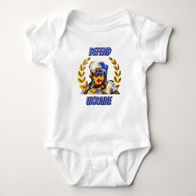 Verteidigen Sie die Ukraine - Azower Soldat. Baby Strampler (Vorderseite)