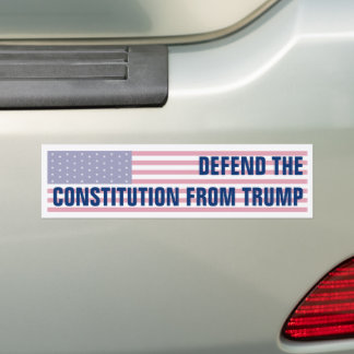 Verteidigen Sie die Verfassung aus Trumps amerikan Autoaufkleber