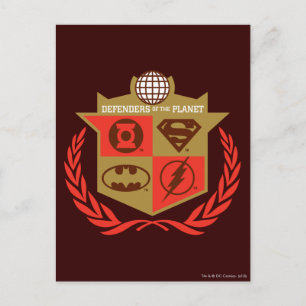 Verteidiger der Gerechtigkeitslehre des Planeten Postkarte