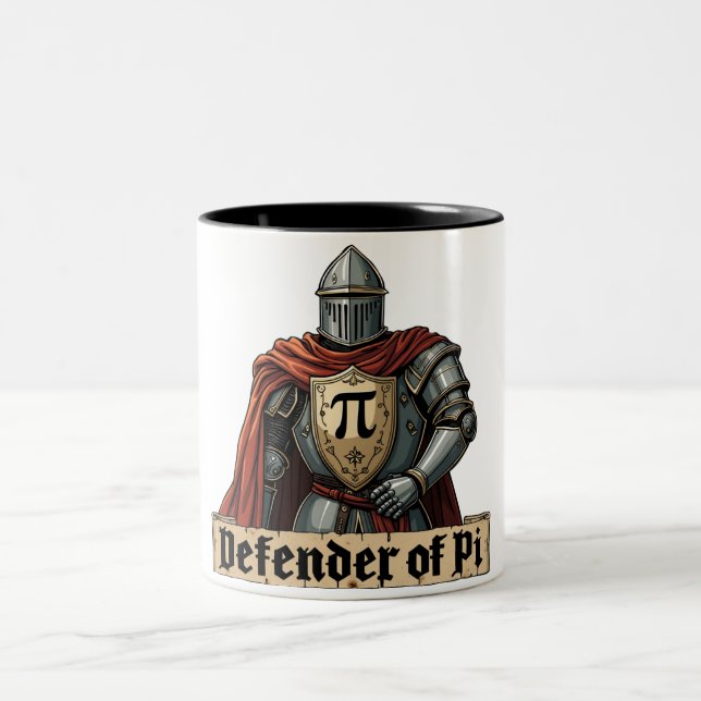 Verteidiger der Pi Zweifarbige Tasse (Mittel)