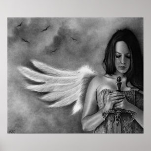 Verteidiger-Engels-Mädchen-Klinge-Plakat Poster