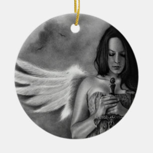 Verteidiger-Engels-Mädchen-Klinge-Verzierung Keramikornament