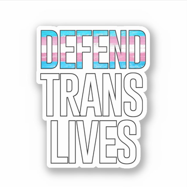 Verteidiger von Trans Lives Aufkleber (Vorderseite)