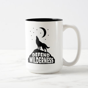 Verteidiger Wilderness Wolf Moon Zweifarbige Tasse