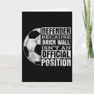 Verteidiger Ziegelwand Position Sport Fußball Ll F Karte