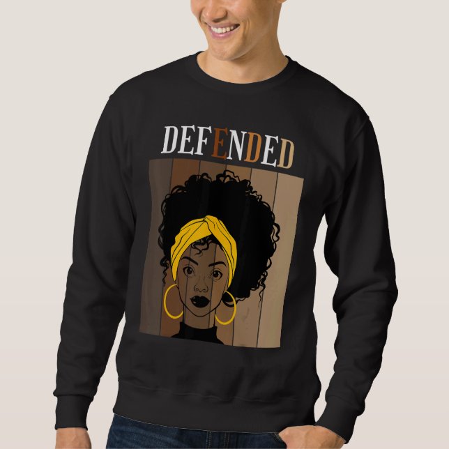 verteidigtes EdD-Doktorat von Bildung Black Afro Sweatshirt (Vorderseite)