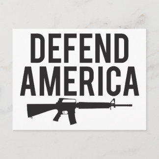 Verteidigung Amerika AR15 Postkarte