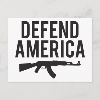 Verteidigung Amerikas AK47 Postkarte
