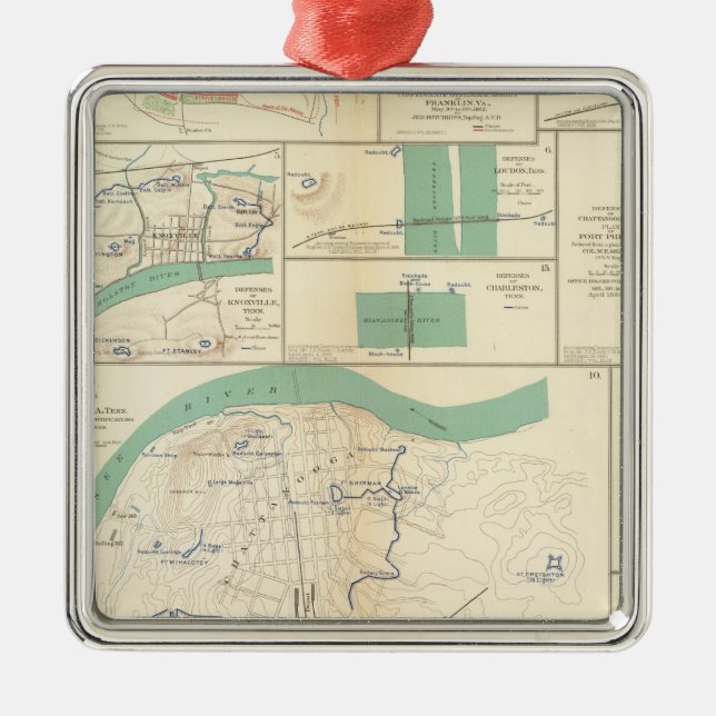 Verteidigung Chattanooga Ornament Aus Metall (Vorne)