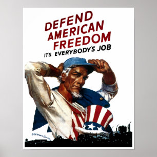 Verteidigung der amerikanischen Freiheit Poster